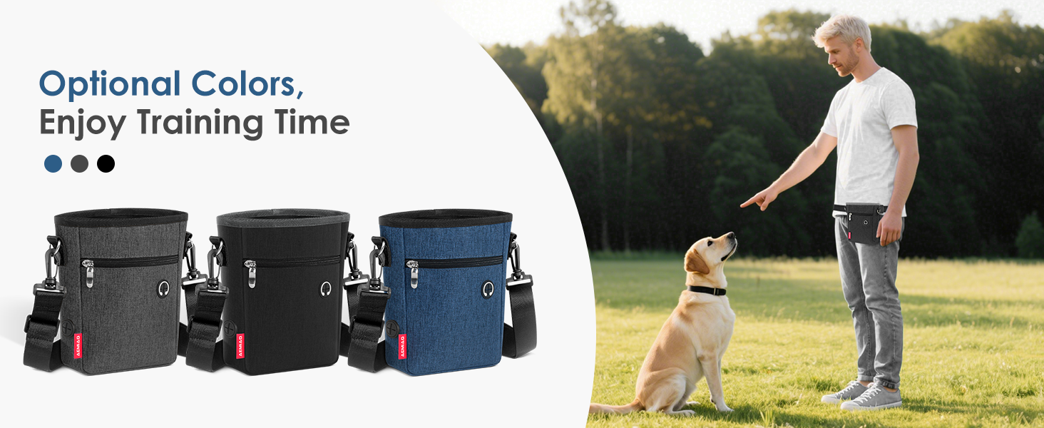 Футляр для ласощів для собак з магнітною застібкою, 2025. Практичний мішок для годування собак, мішок для ласощів з винімною внутрішньою кишенею | Диспенсер для відходів, (Чорний)