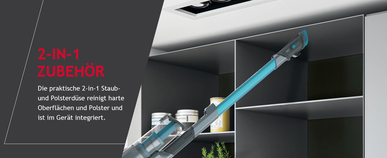 Бездротовий пилосос Hoover H-Free 500 Hydro Plus з підсвічуванням та функцією миття підлоги – 3-в-1, час роботи 30 хв, насадки: для підлоги, кутів, меблів, з паркуванням, 1 акумулятор