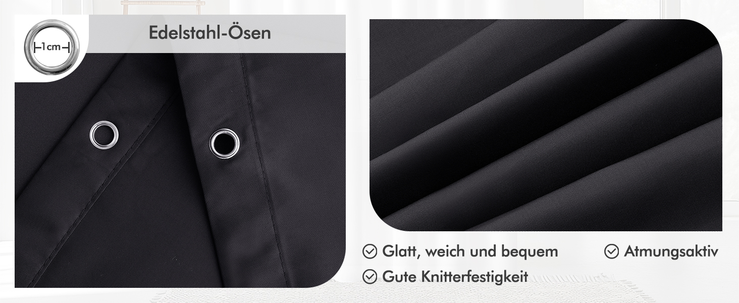 Шторка для душу MIULEE 180x200 см, зелена, водонепроникна, антигрибкова, текстильна, для ванни та душу, з 12 кільцями