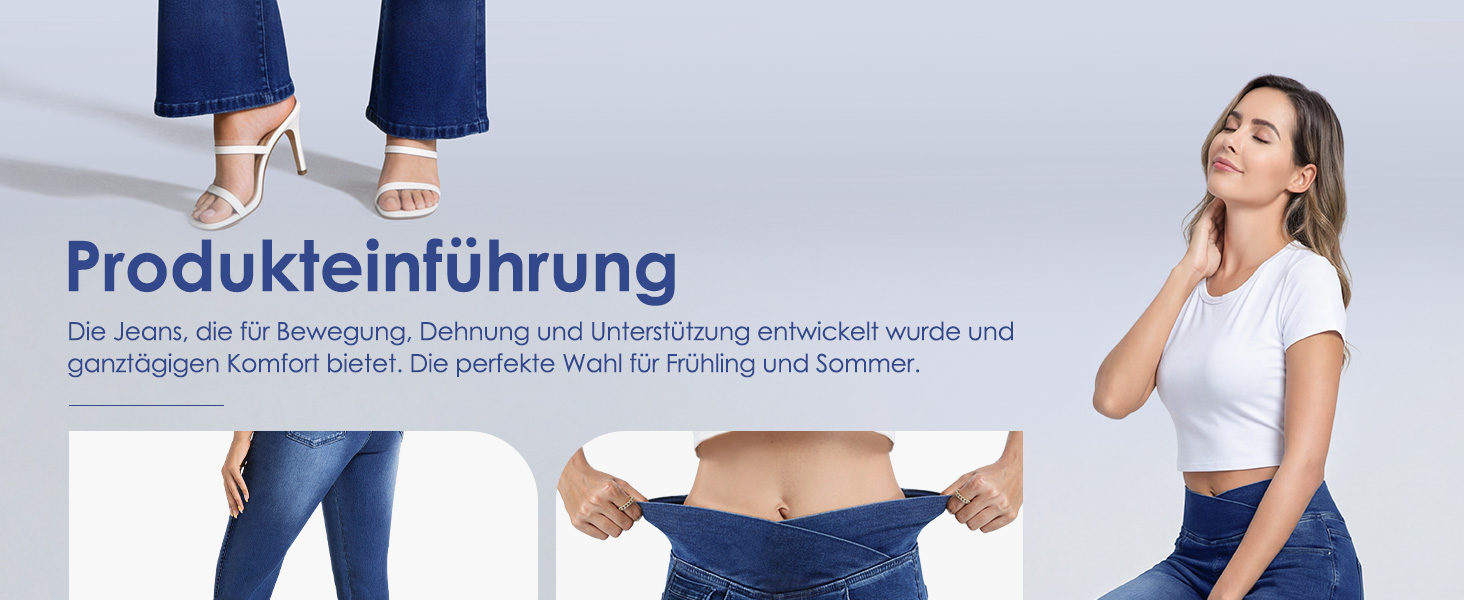 Жіночі джинси Bootcut VX VONXURY з високою посадкою, темно-сині, еластичні, розкльошені, 4 кишені, на кожен день та в офіс, розмір 31