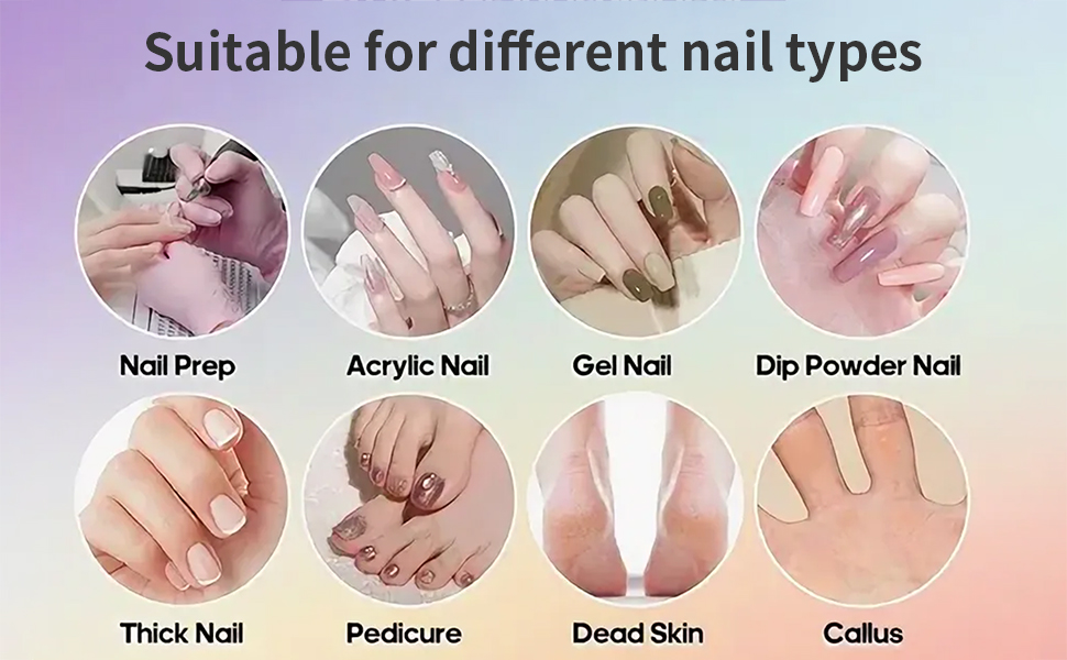 Електрична машинка для манікюру CNMTCCO Nagelfräser 12 в 1 з LCD дисплеєм, 18000 об/хв, для гелю та акрилу