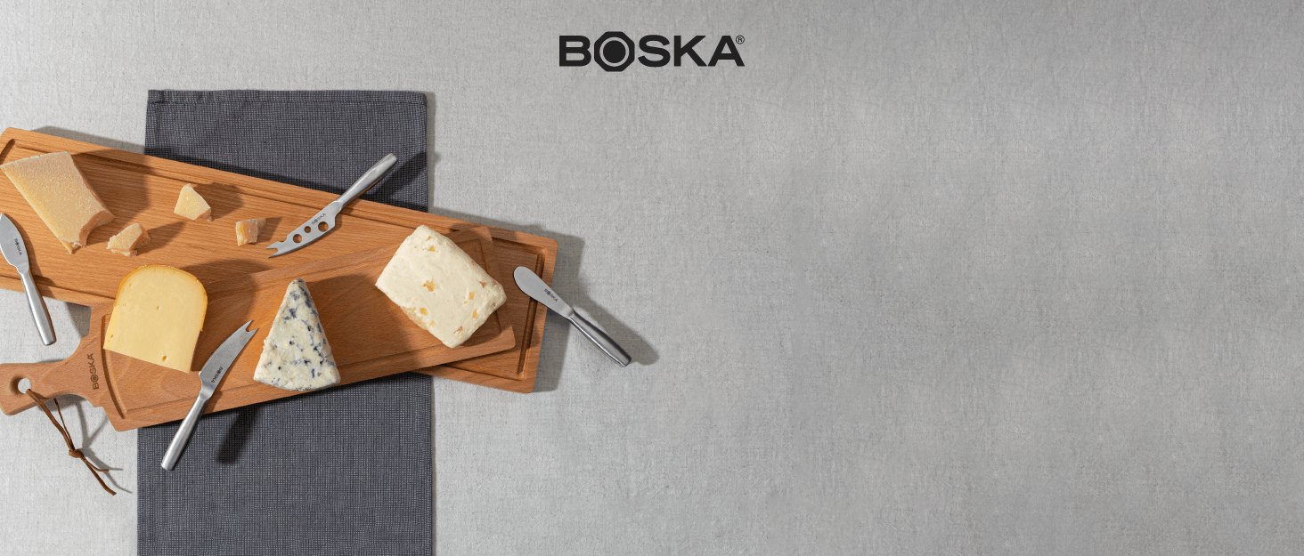 Ніж для піци та сиру Boska Oslo+ антипригарний, двосторонній, з нержавіючої сталі та дуба