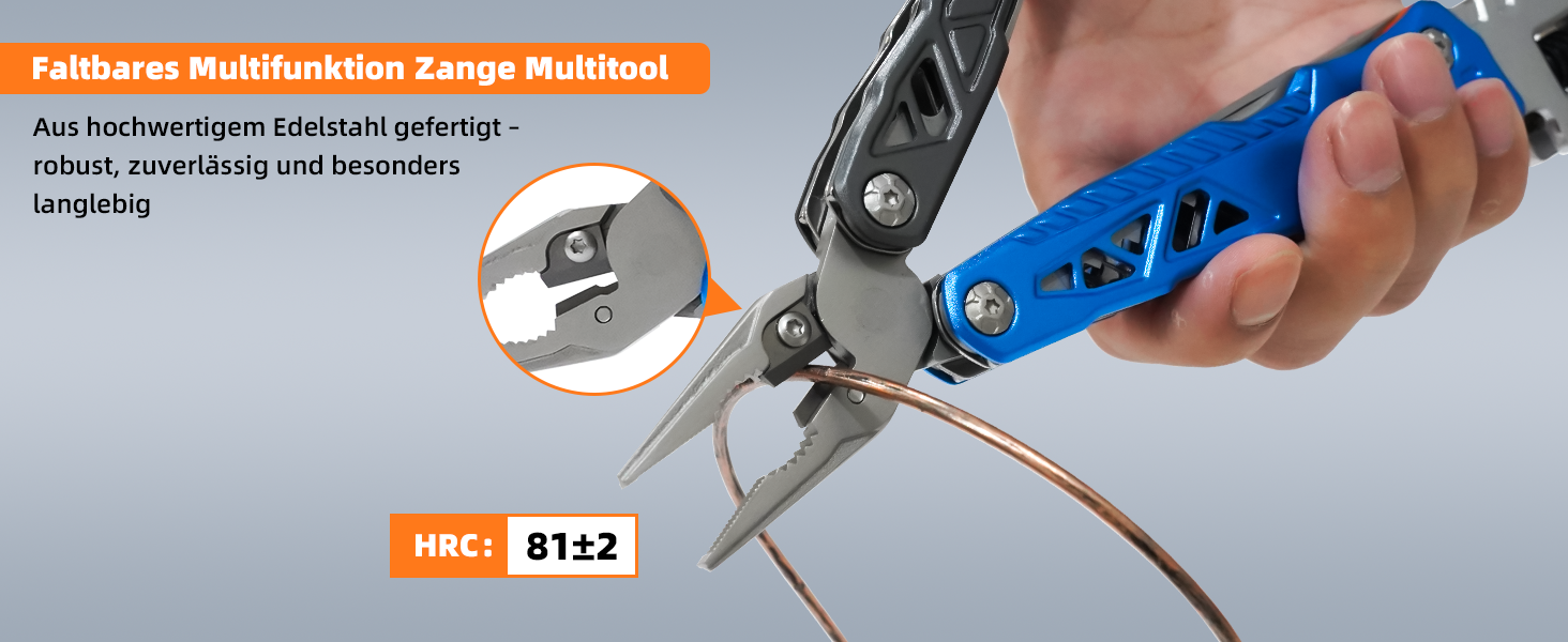 Мультитул Rollgabelschlüssel 18 в 1: преміум-мультитул з титанової сталі для чоловіків, кемпінгу, відпочинку на природі та надзвичайних ситуацій