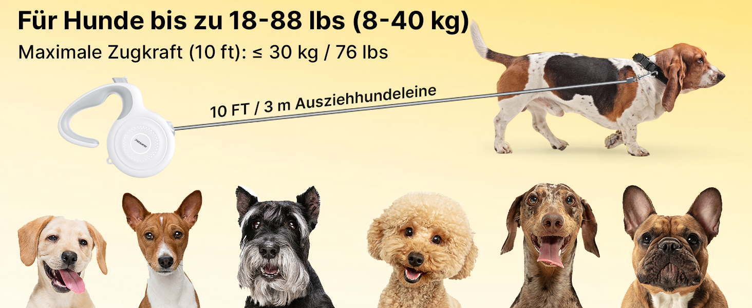 Рулетка для собак Active Brake - міцна повідка для середніх та великих собак до 60 кг (3M)