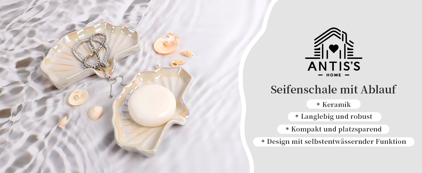 Керамічна мильниця з піддоном Antis's Home, Зелений мильниця-тримач для ванної, душу та умивальника, Сучасний дизайн