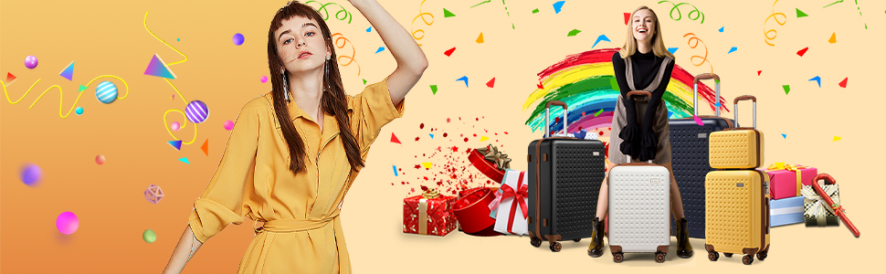 Чохол-валіза KONO: валіза на колесах 67x44x27 см з TSA-замком, блакитна