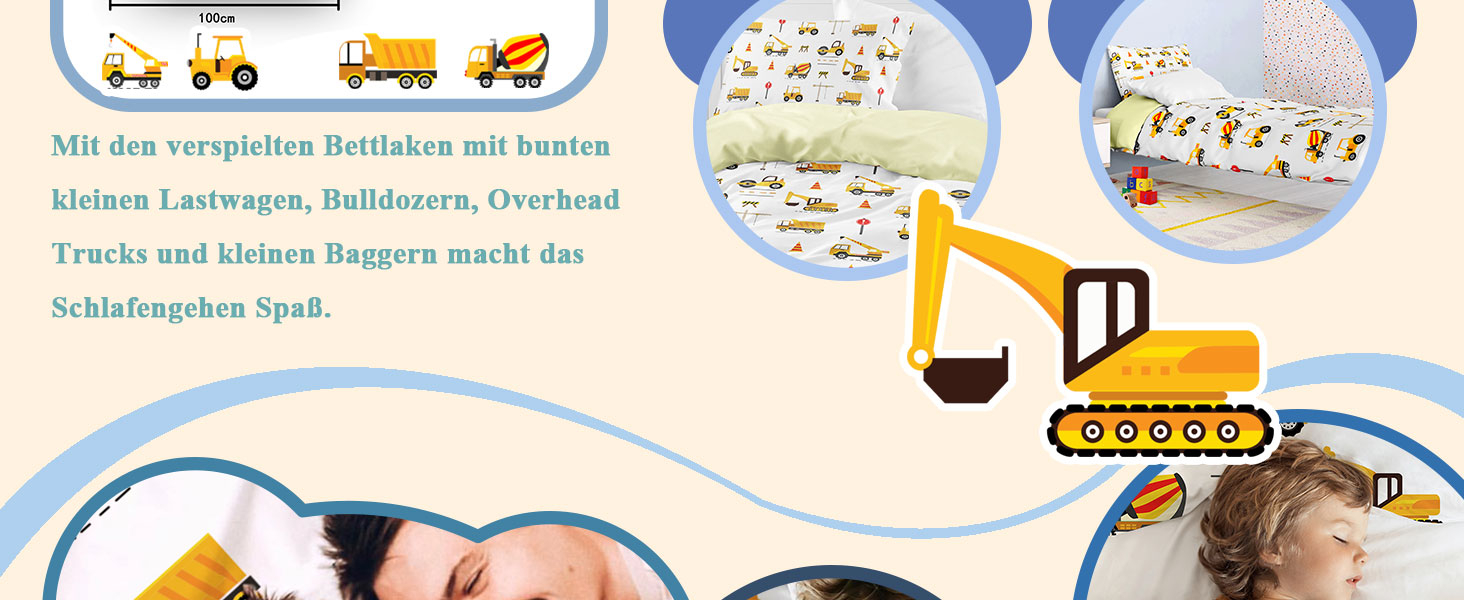 Комплект постільної білизни для дитячого ліжечка DJDEA 100x135 см - Динозаври, м'яка мікрофібра, 2 шт. (з наволочкою 40x60 см)