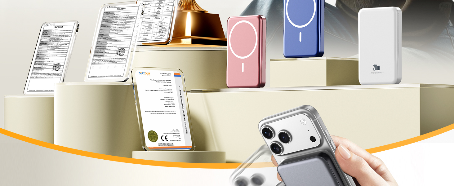 Power Bank MagSafe 10000mAh Сірий: Бездротовий магнітний зарядний пристрій для iPhone 12/13/14/15/16/17 Pro Max з USB-C, 20W PD швидка зарядка