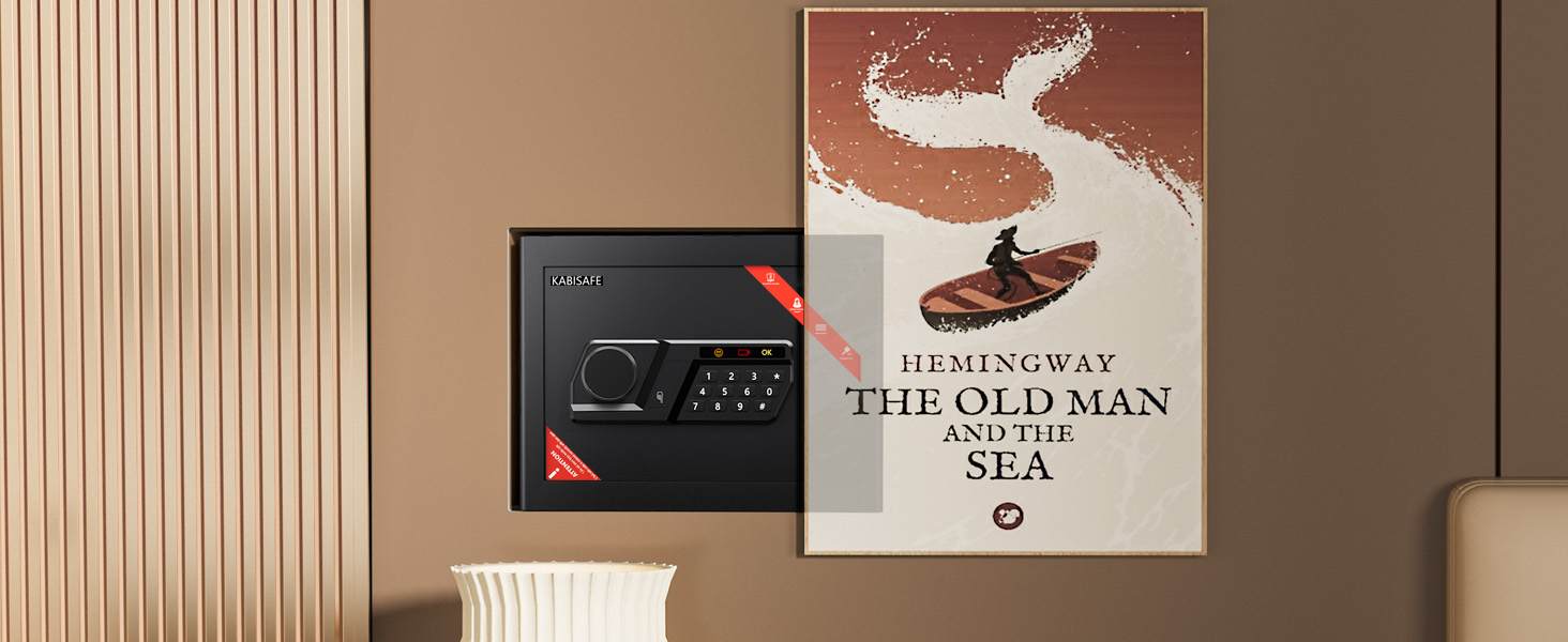 Касовий сейф KABISAFE 25L: надійне зберігання грошей, документів та коштовностей. Сейф для дому з цифровим замком, сигналізацією та висувним ящиком. Встановлюється у стіну.