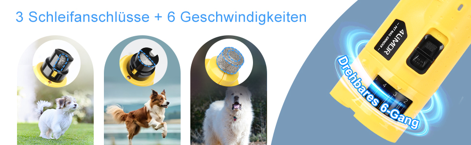 Шліфувальник для собак 4UMOR з 6-ма рівнями та 2 LED-лампами - безпечний та ефективний догляд за кігтями для собак великих, середніх та маленьких порід