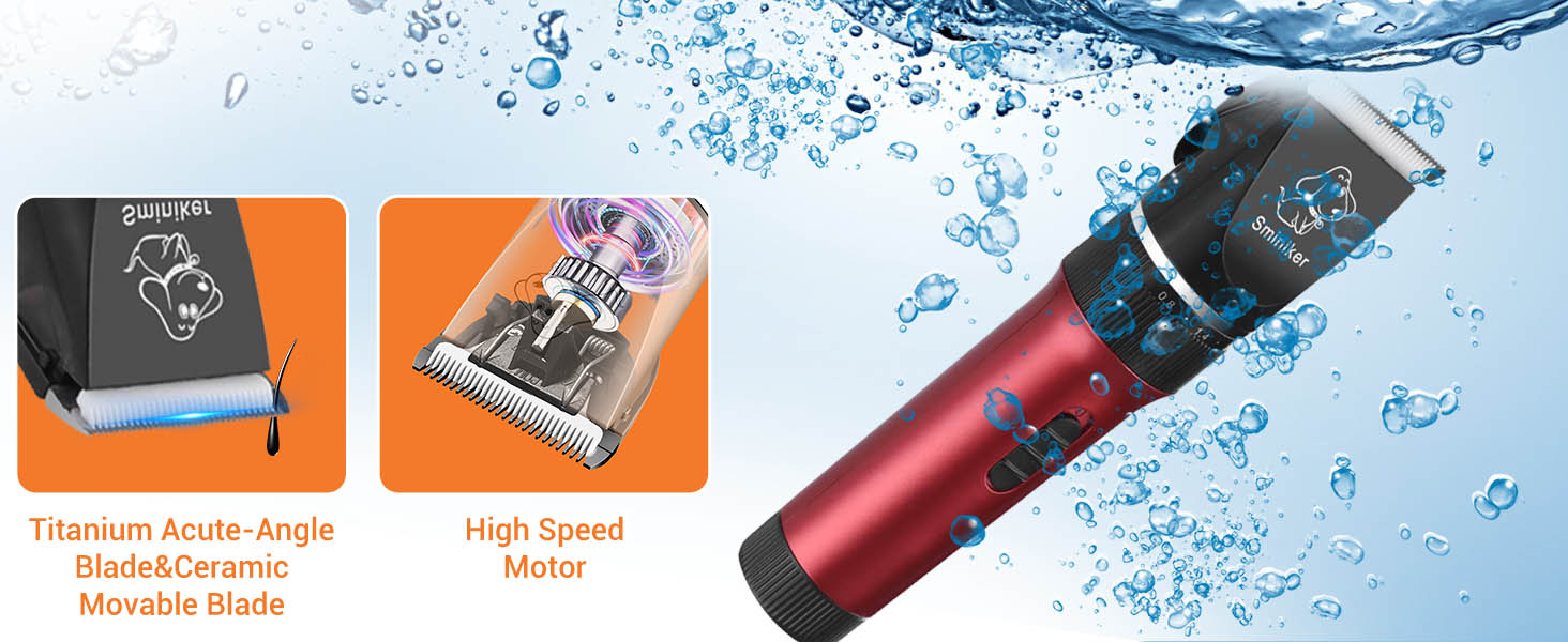 Професійна машинка для стрижки шерсті тварин Tierhaar: безшумна, акумуляторна, бездротова, для котів, собак, коней. Комплект професійного грумера