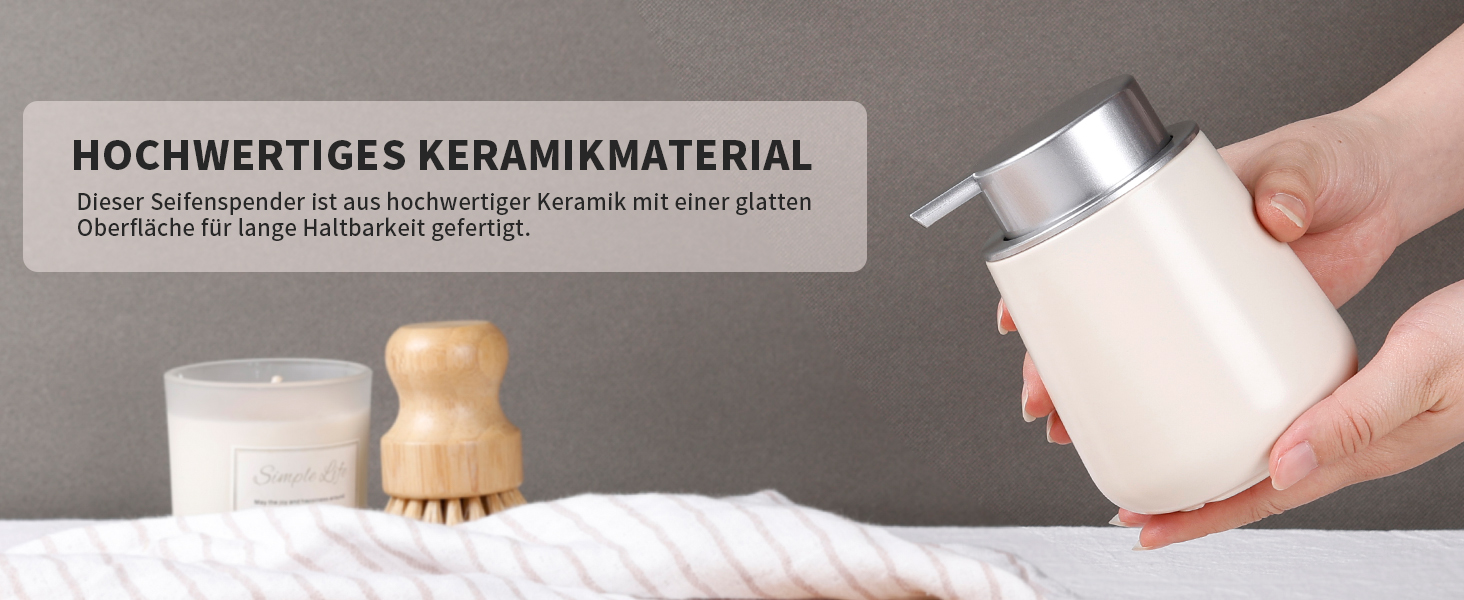 Дозатор для миючого засобу BosilunLife, 350 мл, наповнюваний, велика кнопка, стильний, неслизький, BPA-free для кухні та ванної кімнати