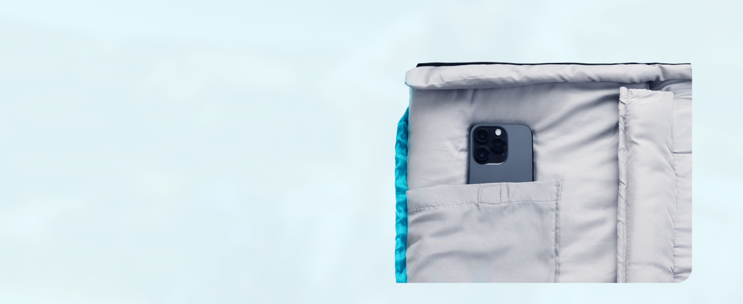 Сплячий мішок Forceatt -10°C~15°C, 4 сезони, для дорослих, водонепроникний, ультралегкий, для кемпінгу, подорожей, туризму та відпочинку. -10°C, синій