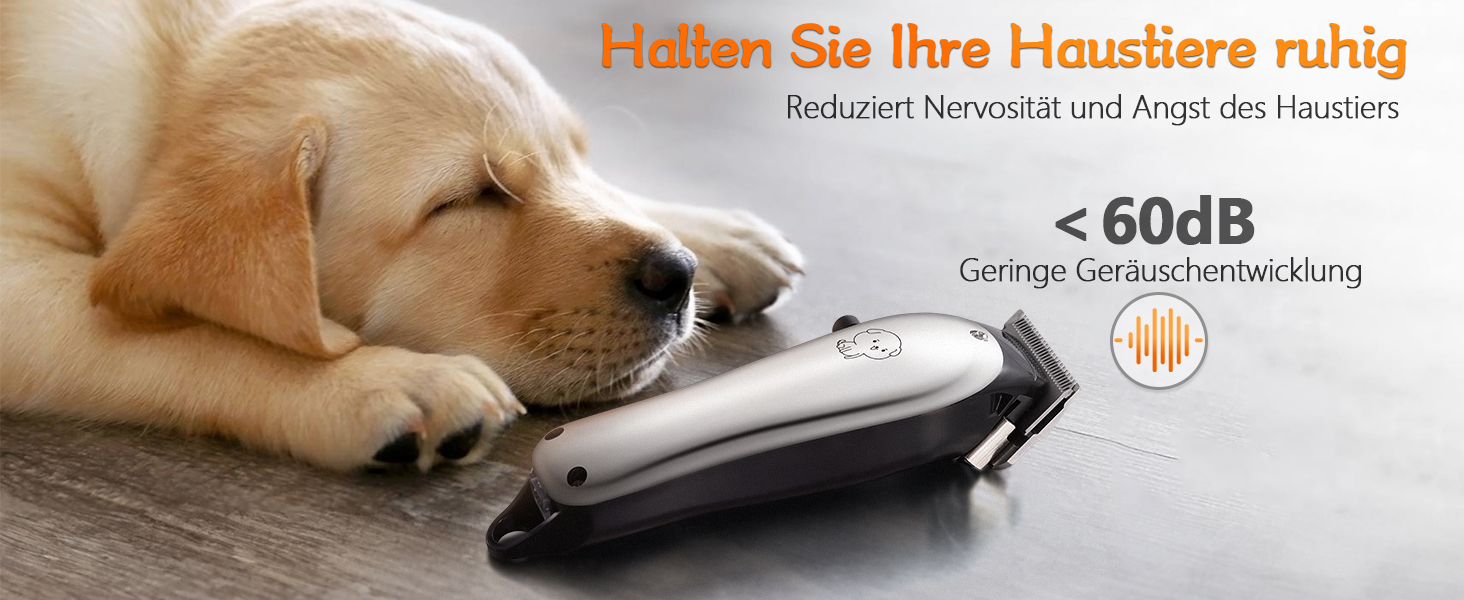 Професійна машинка для стрижки собак та котів Leise, 4 насадки, бездротова, для густого та кучерявого волосся