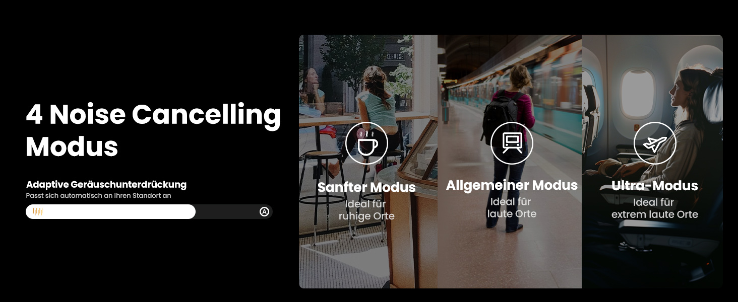 Навушники UGREEN HiTune Max5c Over-Ear з активним шумозаглушенням, Hi-Res Audio, LDAC, Bluetooth 5.4, Spatial Audio, 75 годин роботи, чорний