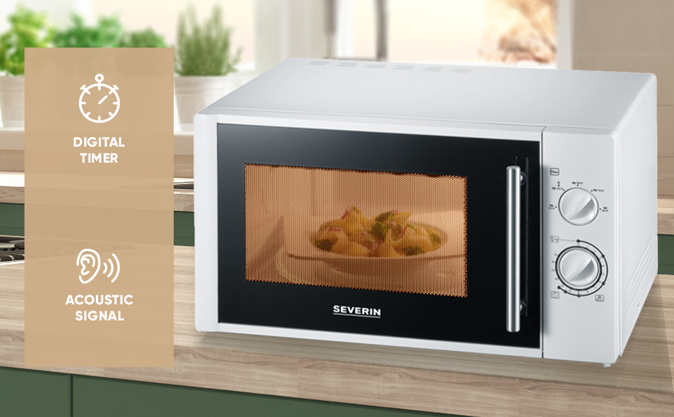 Мікрохвильова піч Severin 2-в-1 з грилем 700 Вт, 28 л, сірий, MW 7771