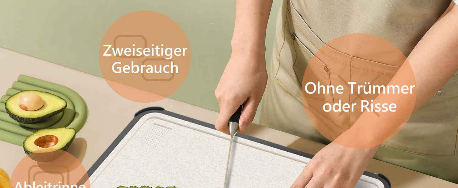 Нінджер Двостороння кухонна дошка для нарізання з нержавіючої сталі 304 та PP, для м'яса, овочів та хліба, легко миється, з ножем (38 × 27 см)