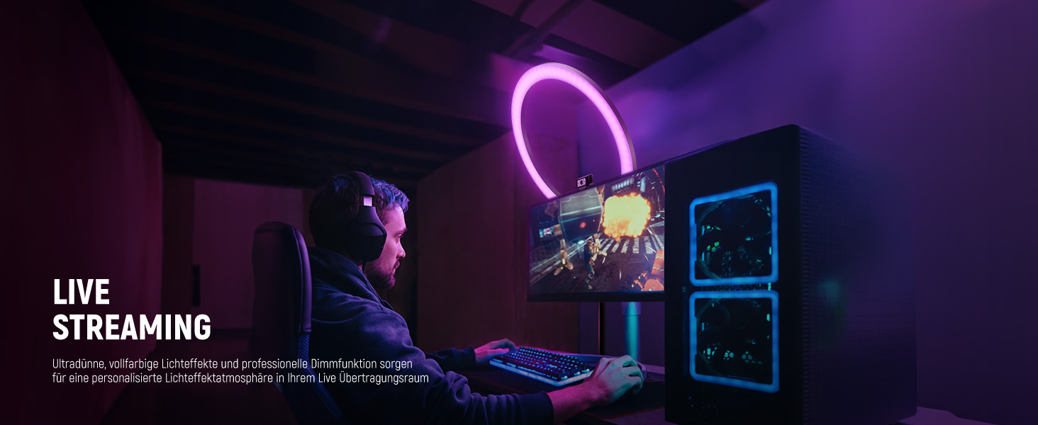 NEEWER кільцева лампа 20 дюймів LED з триподом та тримачем для телефону, 44 Вт 3200K-5600K з акумулятором, USB, для макіяжу, тату, вій, YouTube, TikTok, відеозйомки (SRP18C)