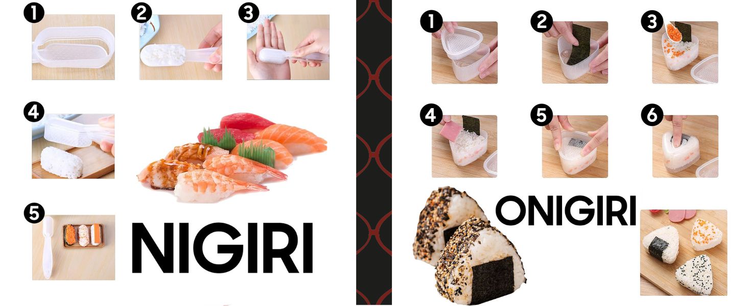 Набір для приготування суші на 17 частин. Професійний набір для суші, бамбукова килимок, ніж, форми для нігірі та онігірі, палички, ложка. Maker B