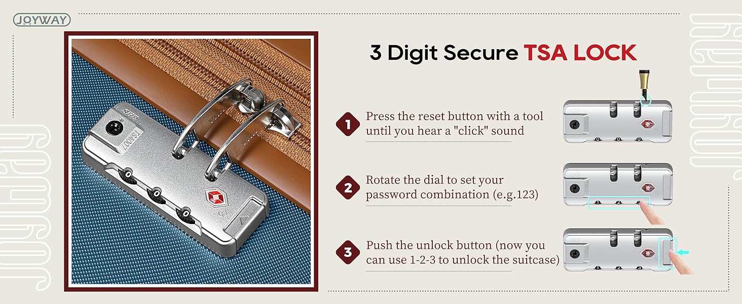 Чемодан Joyway ABS з розширенням, набір 4-х коліс та TSA-замком. В комплекті: сумка та косметичка (Блакитний, M)