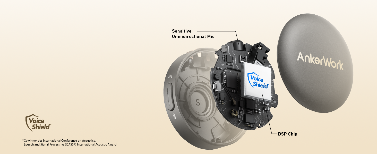 Мікрофон петличний AnkerWork M650 бездротовий, професійний, з шумозаглушенням, 2 канали, радіус дії 200м, акумулятор 15 годин, для Vlogs та стрімінгу (білий)