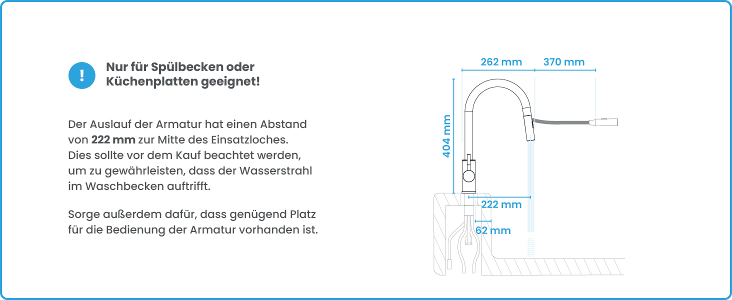 Кухонний змішувач Bächlein Plivo з нержавіючої сталі (щіткова обробка) – одноручний висувний кран для кухні з поворотним виливом 360° (матова чорна обробка)