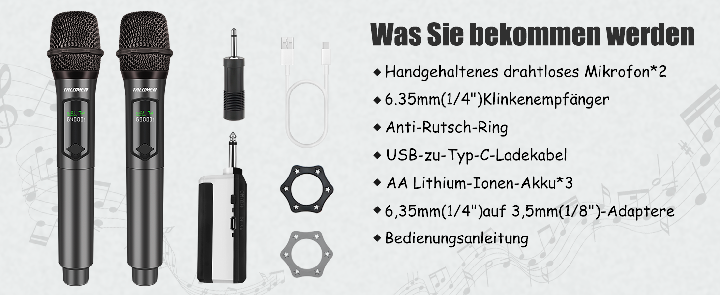 Мікрофон бездротовий K60-2 Grey - комплект з 2 шт. для DJ, співу, промов, вечірок, весіль, сцени