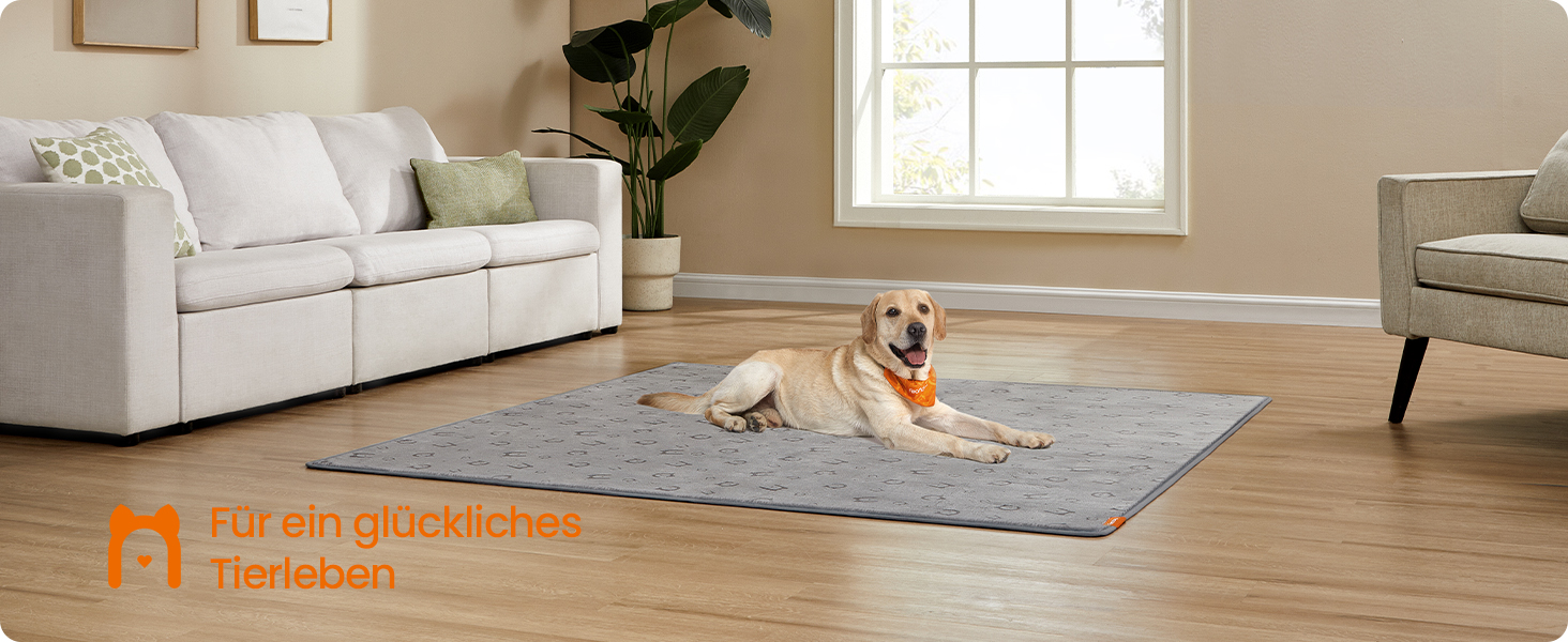 Водонепроникний килимок для собак Feandrea, 2 шт., 122 x 91 см, XL, з антиковзаючим покриттям, для собак, котів, кроликів, сірий