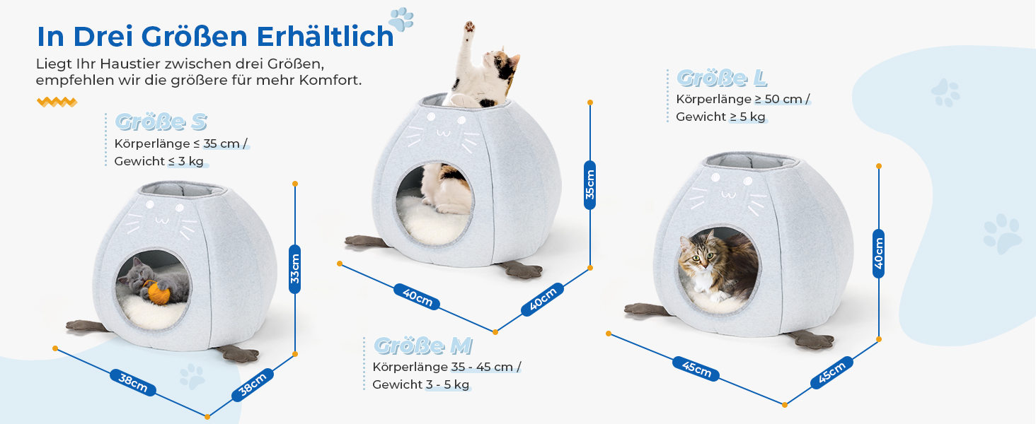 Кішка Будиночок-Печеричка для котів, сірий, 40x40x35 см, з м'якою подушкою Sherpa, M