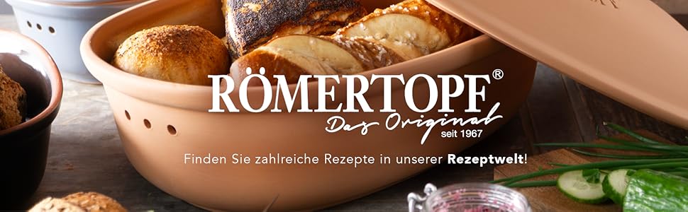 Хлібниця Römertopf з натуральної кераміки, 6,5 л, біла – керамічний контейнер для зберігання хліба з теракоти, преміум-якість