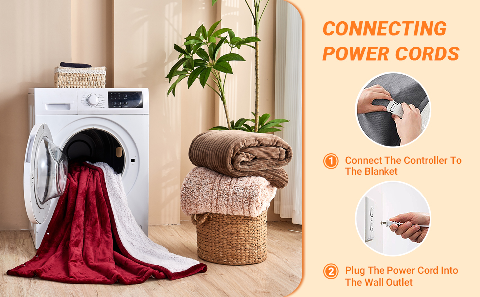 Електрична ковдра з підігрівом 130x180 см, 10 режимів нагріву, таймер автовимкнення, захист від перегріву, машинне прання, червона