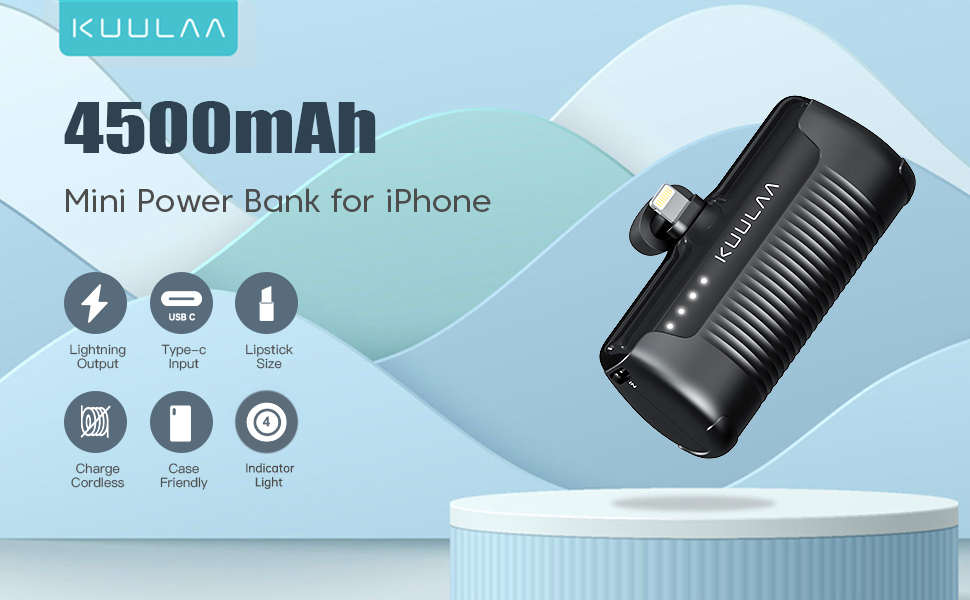 Портативний зарядний Power Bank на 4500mAh з PD для iPhone (Graphitschwarz)