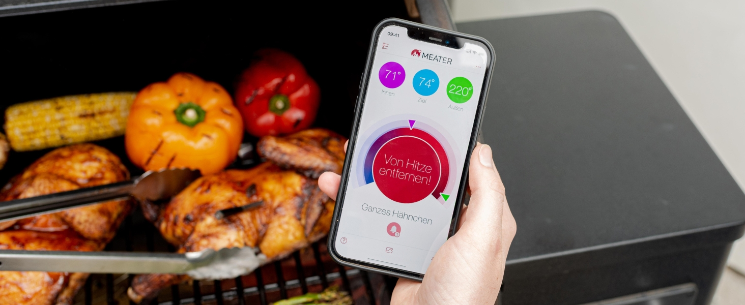 MEATER Block: Бездротовий розумний термометр для м'яса | Для приготування в духовці, на грилі, мангалі, BBQ, Smoke та Rotisserie | Bluetooth та WiFi | 50+ рецептів в додатку