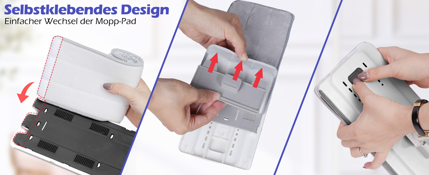 Набір для миття підлоги з відром, вичавлювач для підлоги, набір мопів 2 в 1 з регульованою ручкою з нержавіючої сталі та 6 мікрофібровими насадками, підходить для плитки та ламінату (моп з відром - білий)