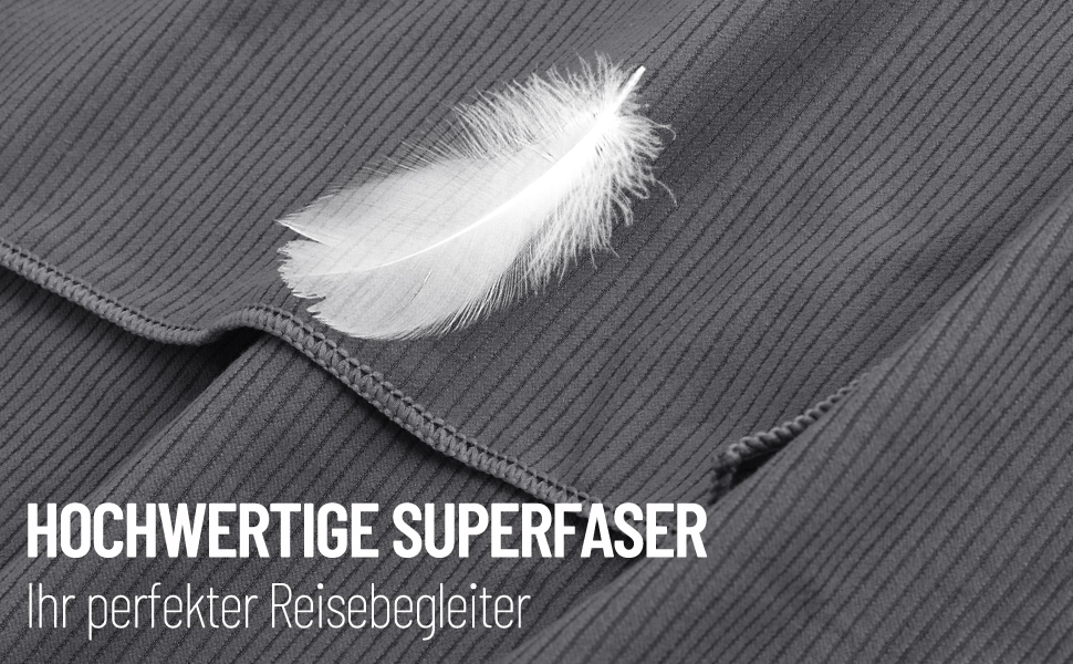 Набір рушників з мікрофібри Pameil (2 шт.) - великий (160x80 см) + маленький (80x40 см), компактні та швидковисихаючі, для спорту, подорожей, пляжу, колір морської хвилі