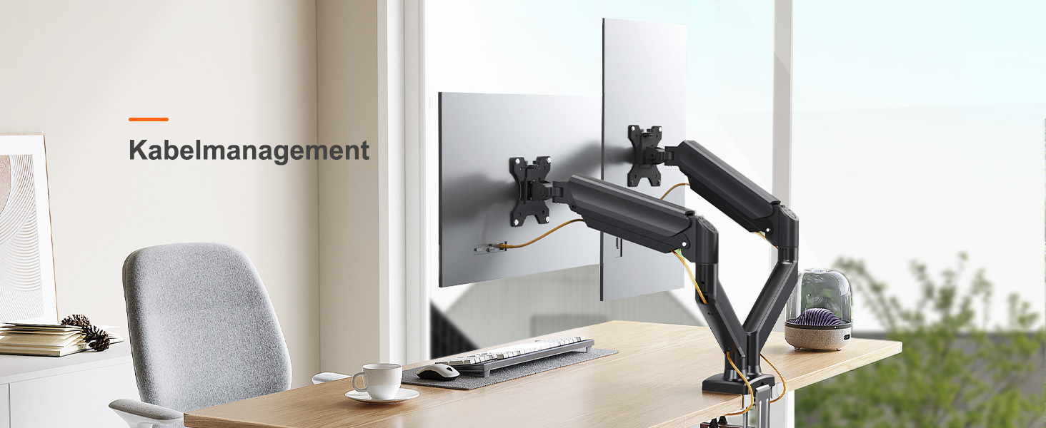 Кріплення для моніторів ErGear 2 шт. (17-32 дюйми), чорний, для ігор, 2-10 кг, VESA 75/100