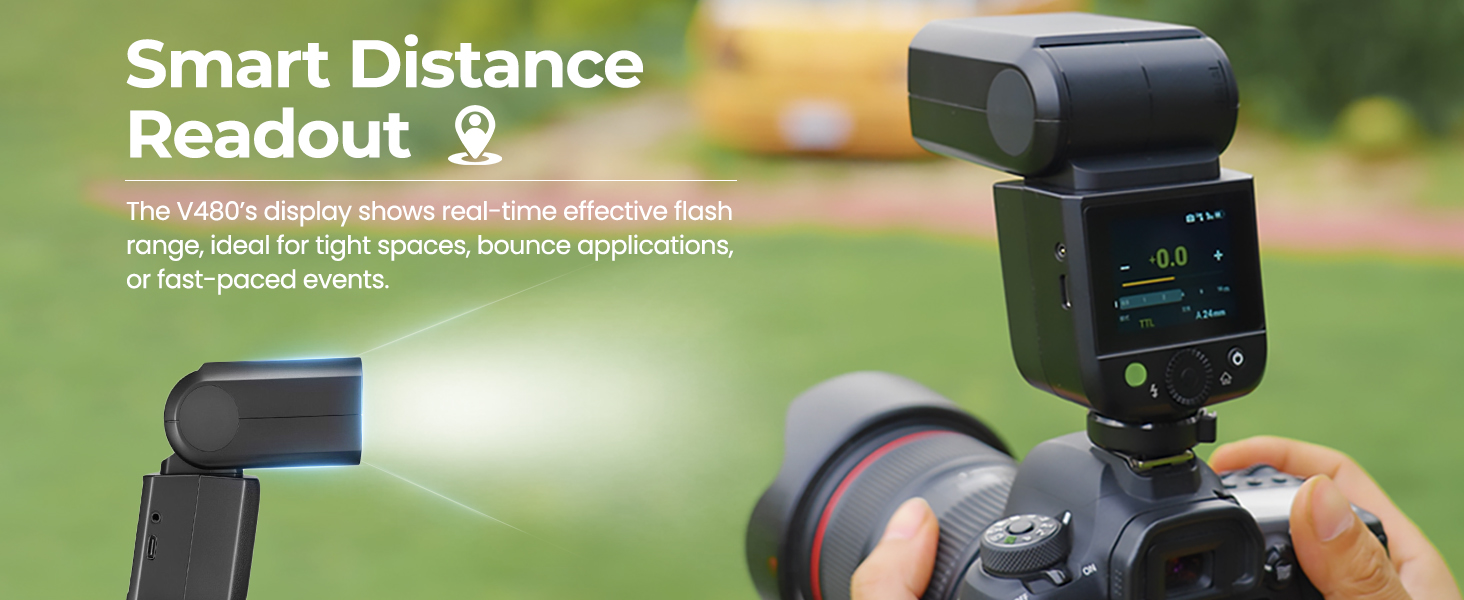 Спалах Godox V480 O TTL для Olympus та Panasonic: LED-лампа, X Wireless, GN50, HSS 1/8000s, Touchscreen