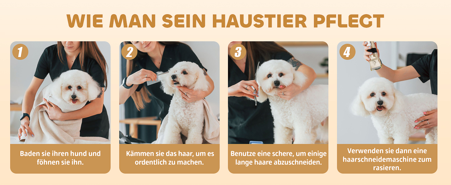 Професійна машинка для стрижки собак IPX7, водонепроникна, з LCD-дисплеєм, золота