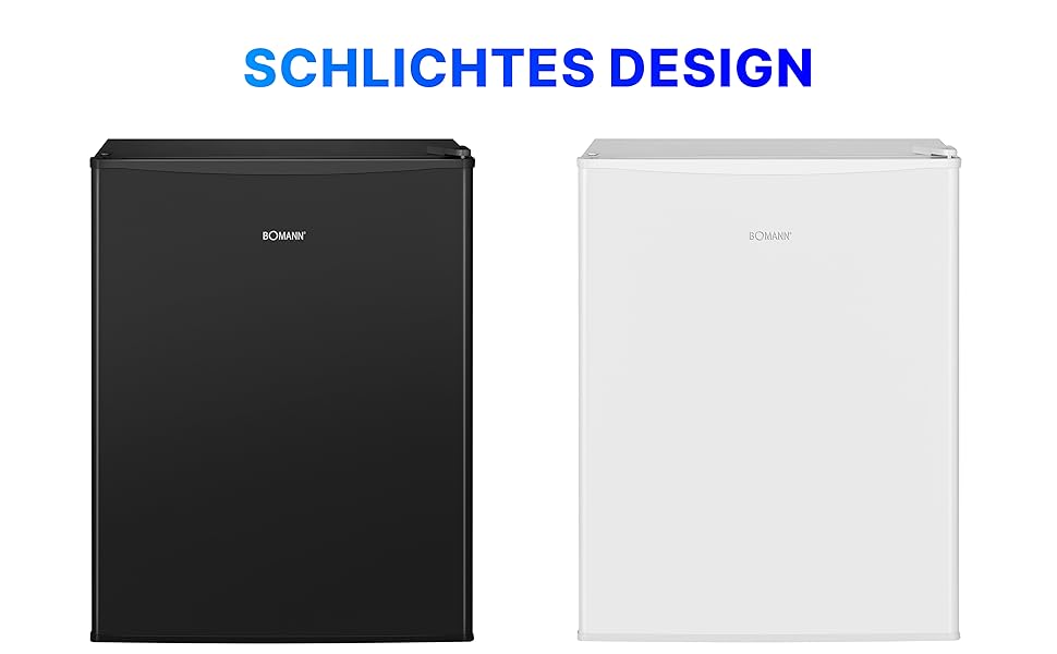 Міні-холодильник Bomann 58 л з 2 скляними полицями, регулювання температури, чорний (KB 7347, 2023)