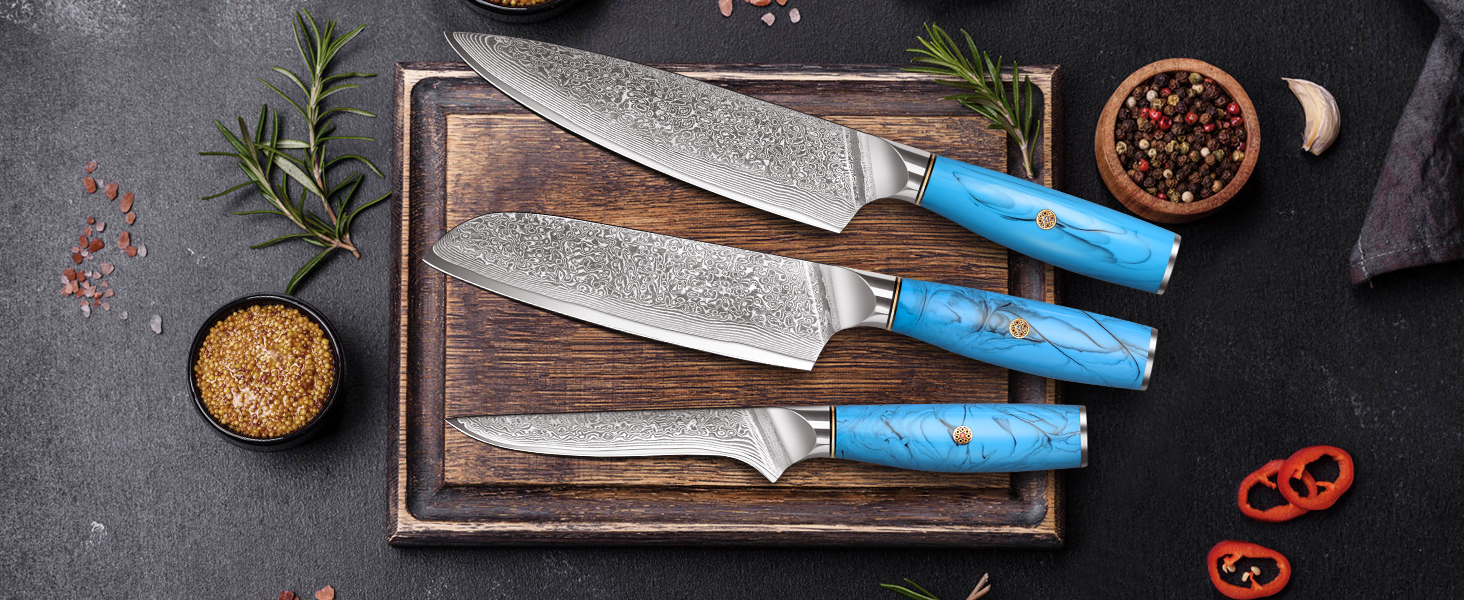Ніж Kiritsuke з дамаської сталі для кухні, 18.8 см, VG-10, ергономічна ручка, подарункова коробка