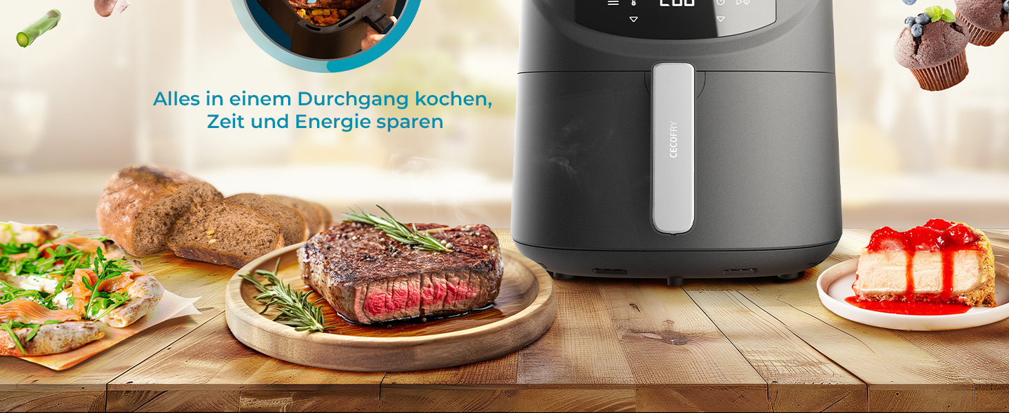 Фритюрниця Cecotec Cecofry Absolute 7600 7.6л, 2000 Вт, Цифрова, PerfectCook, Чорна