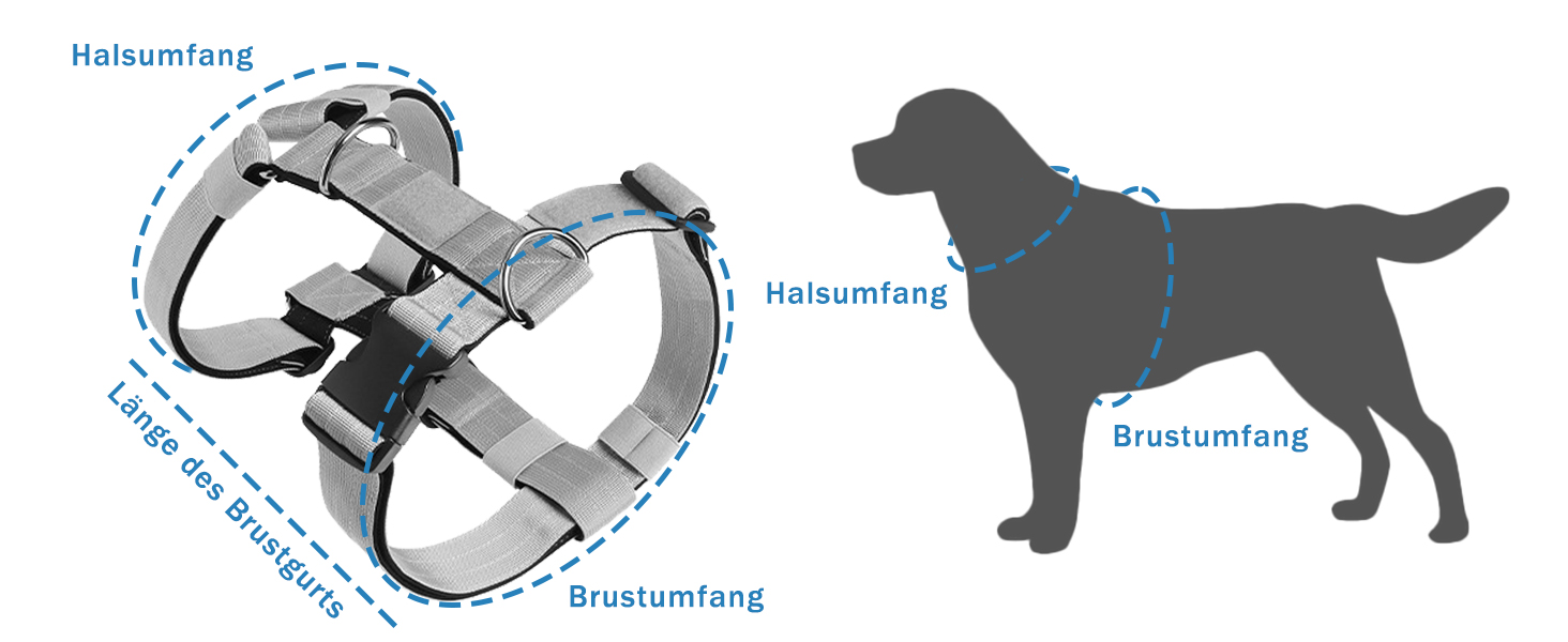 Шлейка для собак FEimaX для великих собак, тактична, не тягне, дихаюча, комфортна, сіра, міцна