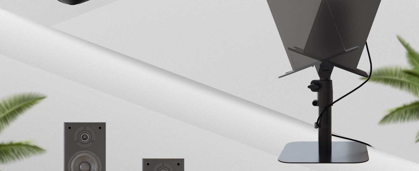 Підставка для колонок RICOO: 2 шт., регульована висота, для ПК, ТВ, студійного обладнання, універсальна, LH069-T