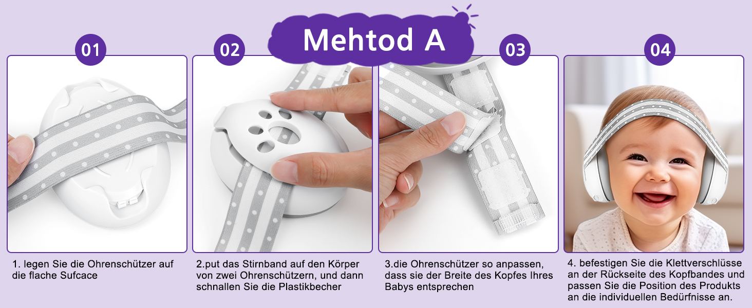 Навушники для захисту від шуму для малюків 0-2 роки (сірі)