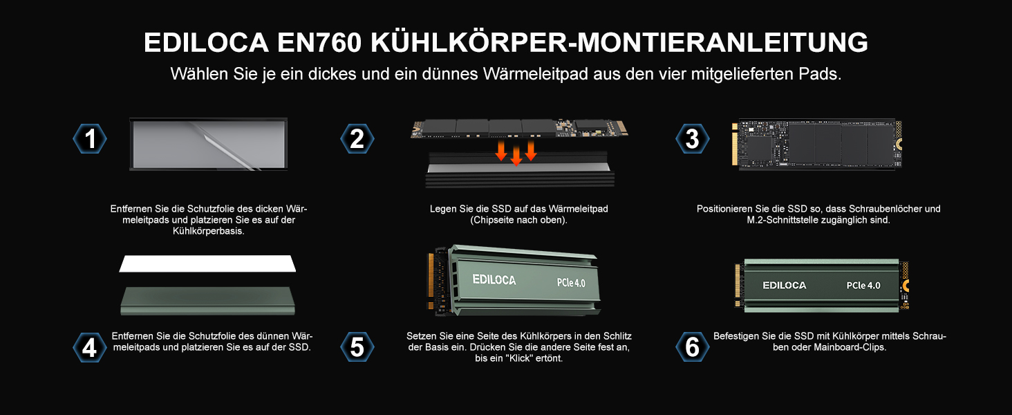 SSD накопичувач внутрішній 2 ТБ PCIe Gen4 NVMe M.2 2280 з радіатором, 4800 МБ/с, 3D NAND TLC, для ПК та PS5