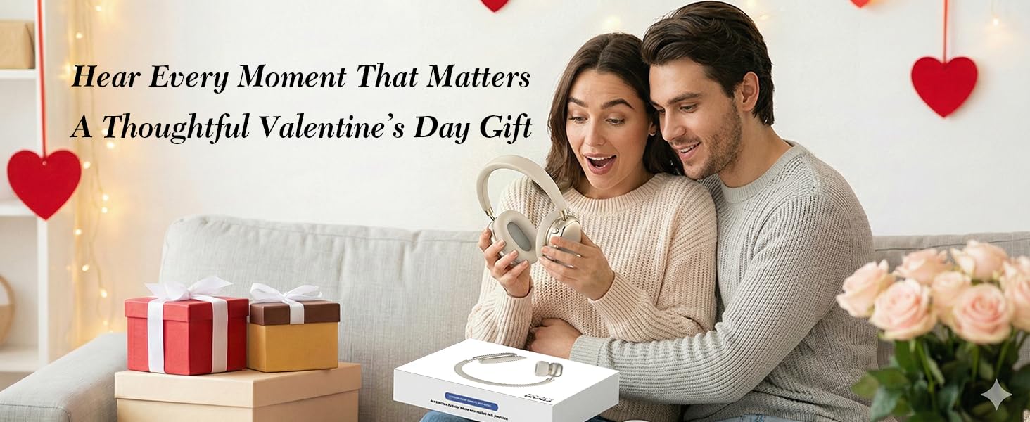 Навушники бездротові Bluetooth 6.0 NC95 з активним шумозаглушенням, поворотним регулятором, 120+ годин роботи, EQ налаштування через додаток, для подорожей та спорту (Зоряне світло)