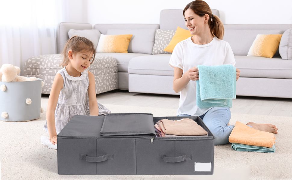 Комод-органайзер для постільної білизни Lannvan (2 шт.), 70x41x18 см, бежевий/сірий