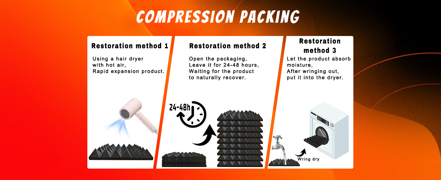 Самоклеючі акустичні панелі з шумопоглинаючого поролону 48 шт, звукоізоляційні пірамідні плити для студії та офісу, чорні, 30x30x2.5см та 30x30x5см