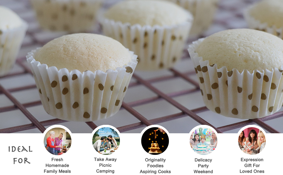 Форма для міні-мафінів CHEFMADE на 20 отворів, антипригарна для випікання кексів, шампань золото