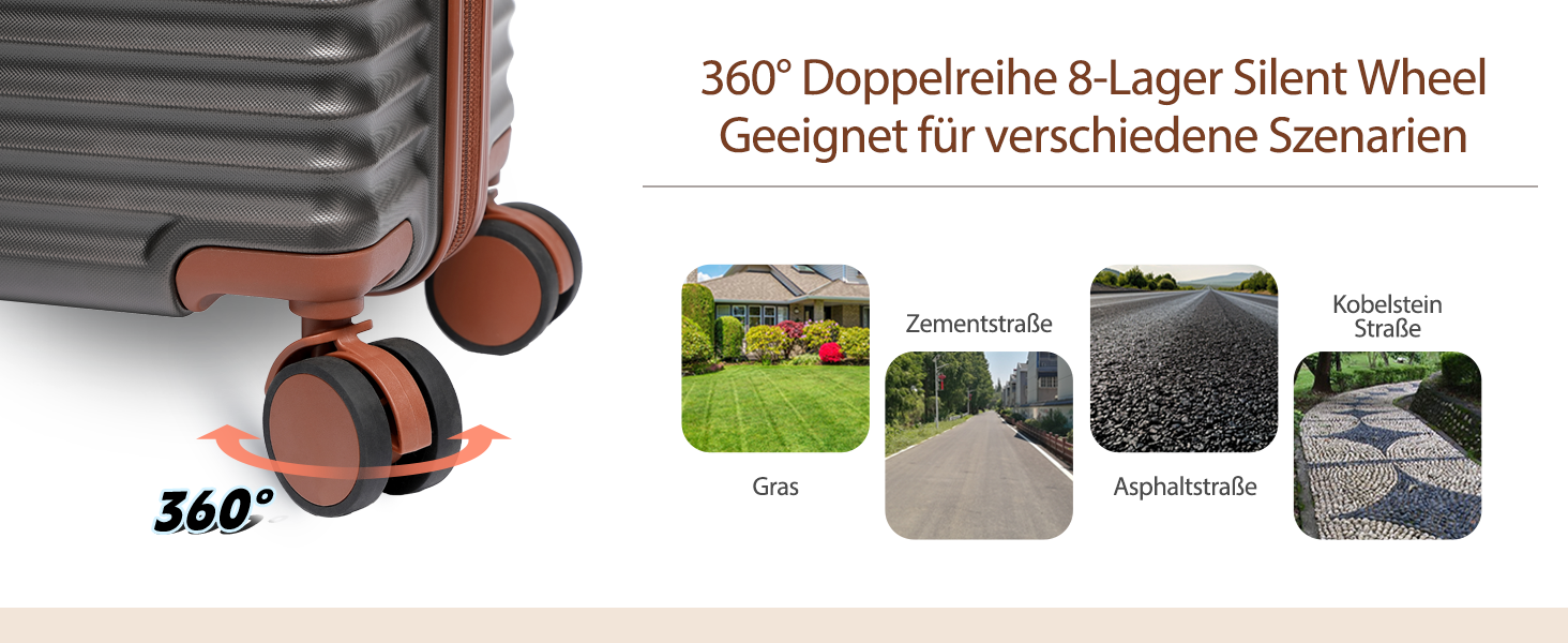 Чохол для ручної поклажі літака, жорсткий, з 4 спіннерами, легкий, з TSA-замком (сірий)
